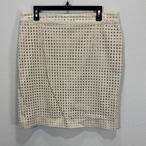 Banana republic skirt‎ eyelet tan career